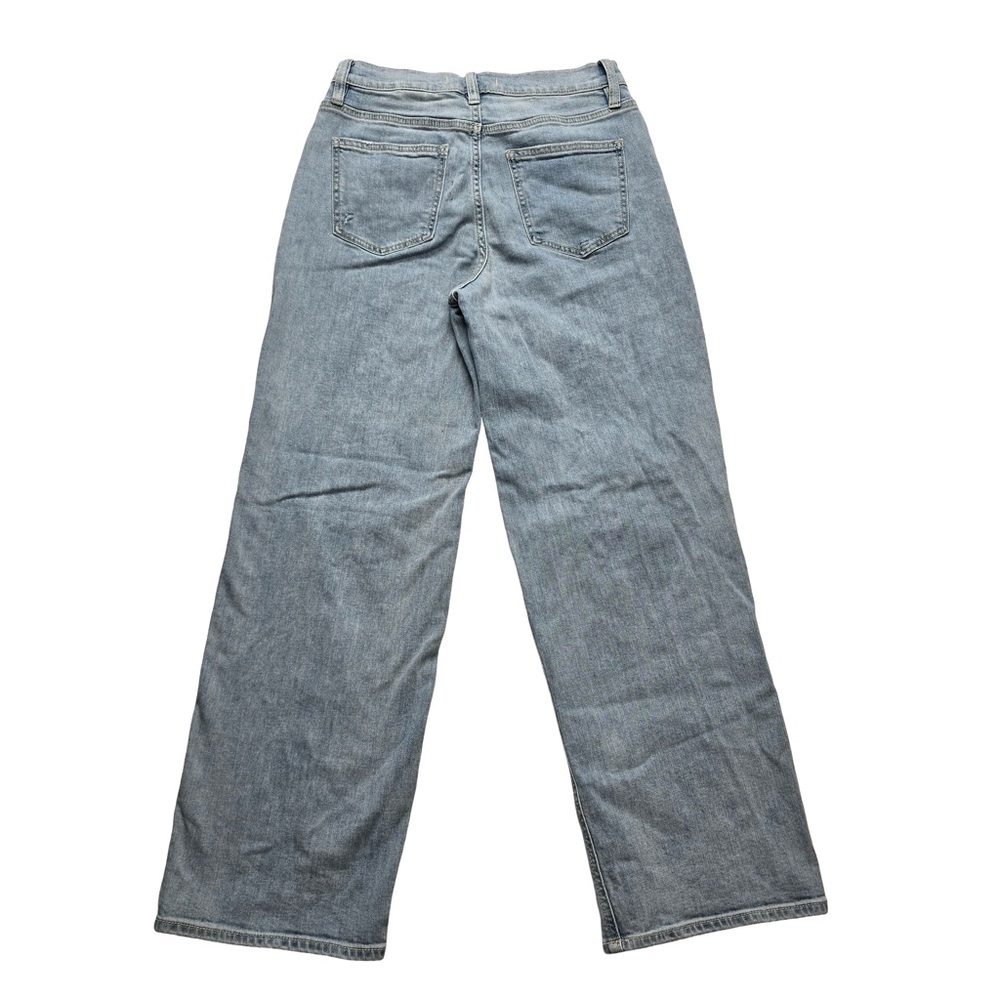 Eunina Ryder Super High Rise Baggy Jeans Distressed Light Wash 7/28W - Picture 2 of 9